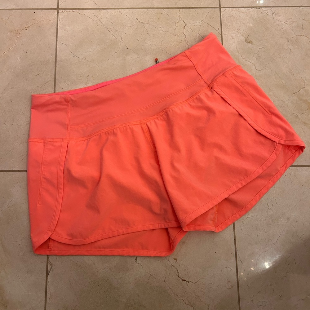 Coral Lululemon Shorts